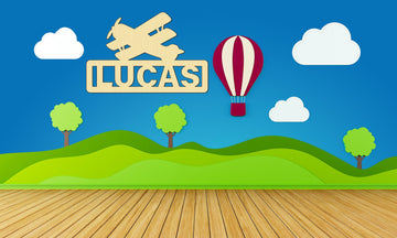 Custom Airplane Plane Aircraft Space Boy Wood Cutout Unpainted Name Raw Shape Sign Baby Shower Personalized Gift Wall Decor 1/5 thick