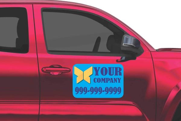 Custom Car Magnet Full Color Sign (set of 2) - 18"x12" - white 30mil thick - Print Star Group LLC