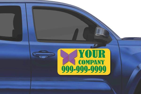 Custom Car Magnet Full Color Sign (set of 2) - 24"x12" - white 30mil thick - Print Star Group LLC