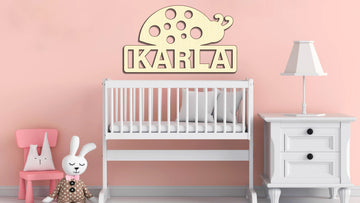 Custom Ladybug Insect Girl Room Wood Cutout Unpainted Name Raw Shape Sign Baby Shower Personalized Gift Wall Decor 1/5 thick - Print Star Group LLC