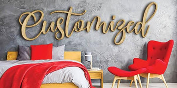 Custom Script Word Text Letter Unpainted Unfinished Cutout Raw Wood Shapes Sign