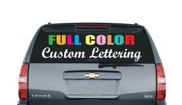 Custom Serif Sans Vinyl Lettering Text Letter Personalized sticker decal (max 28 inch wide / max 8 inch tall) - Print Star Group LLC