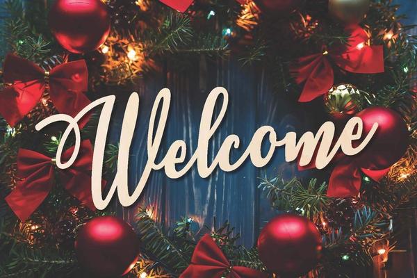 Welcome Script Word Text Letter Unpainted Unfinished Cutout Raw Wood Shapes Sign 1/4" thick - Print Star Group LLC